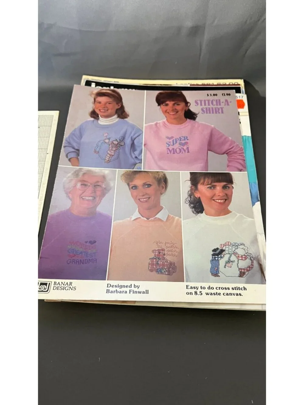 22 Vintage Cross Stitch Patterns For Sweatshirts 1980s Booklets Bundle